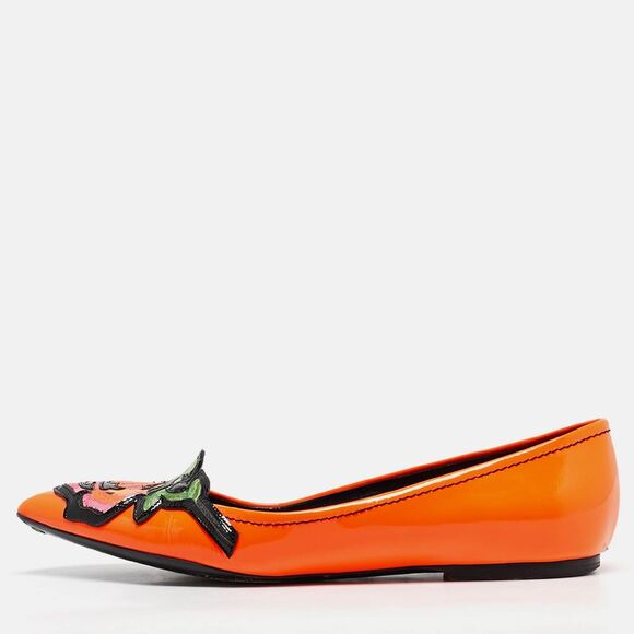 Louis Vuitton Orange Patent Leather Stephen Sprouse Rose Ballet Flats Size 35.5,New Products : American Fashion Style Bags On Sale